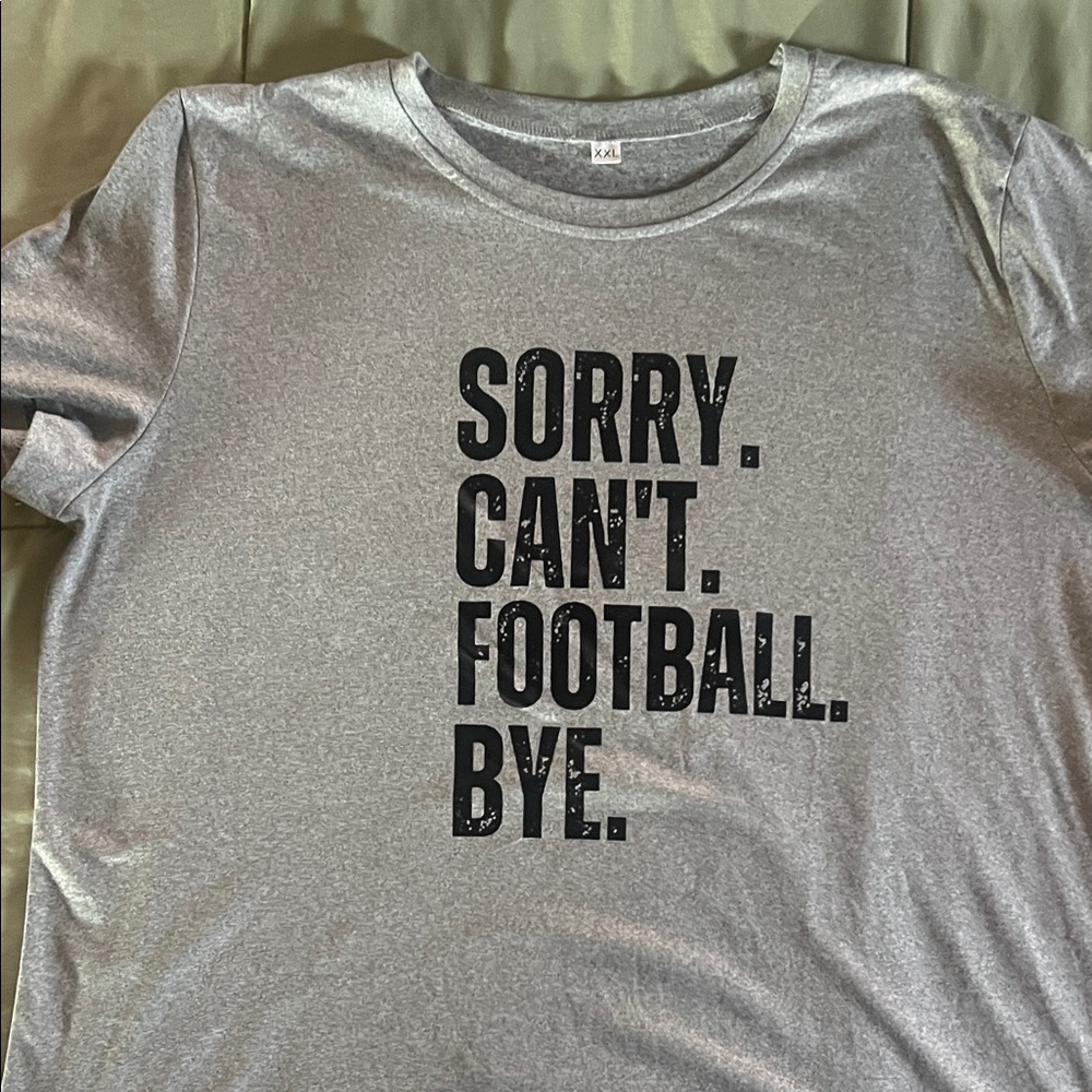 Gray Graphic T-Shirt with Bold Text